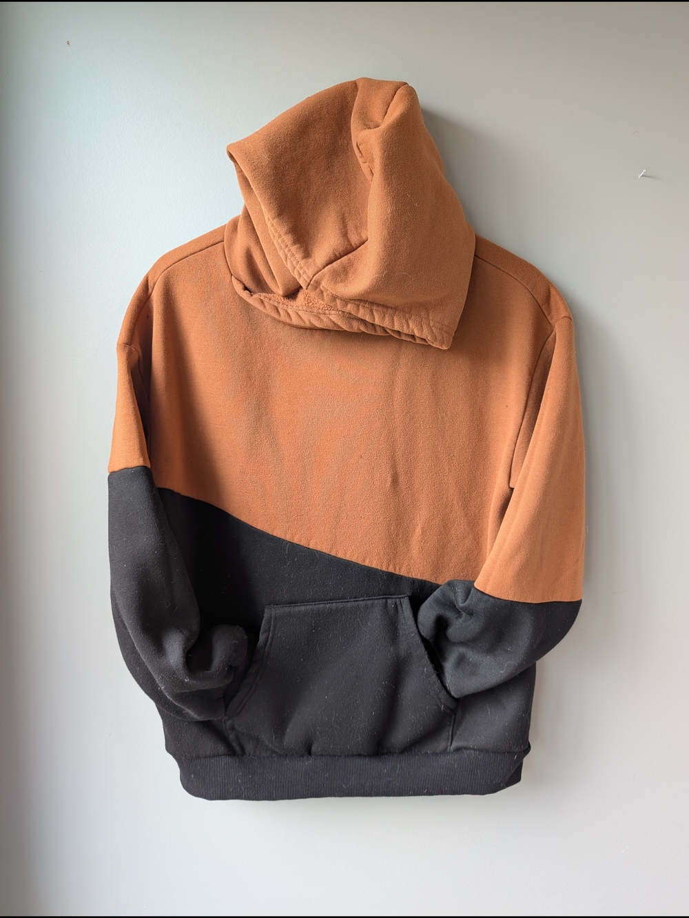 SHEIN Two-Tone Rust and Black Women's Hoodie Size Medium